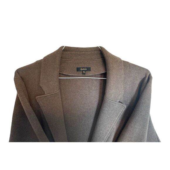 Quince Heathered Brown Open Front Cardigan - Picture 8 of 15